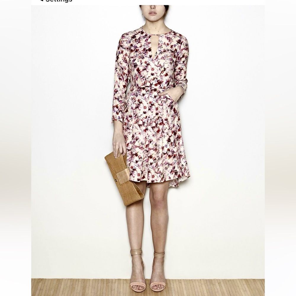 Hoss Intropia Floral Watercolor Dress in Rojo Red Print 2